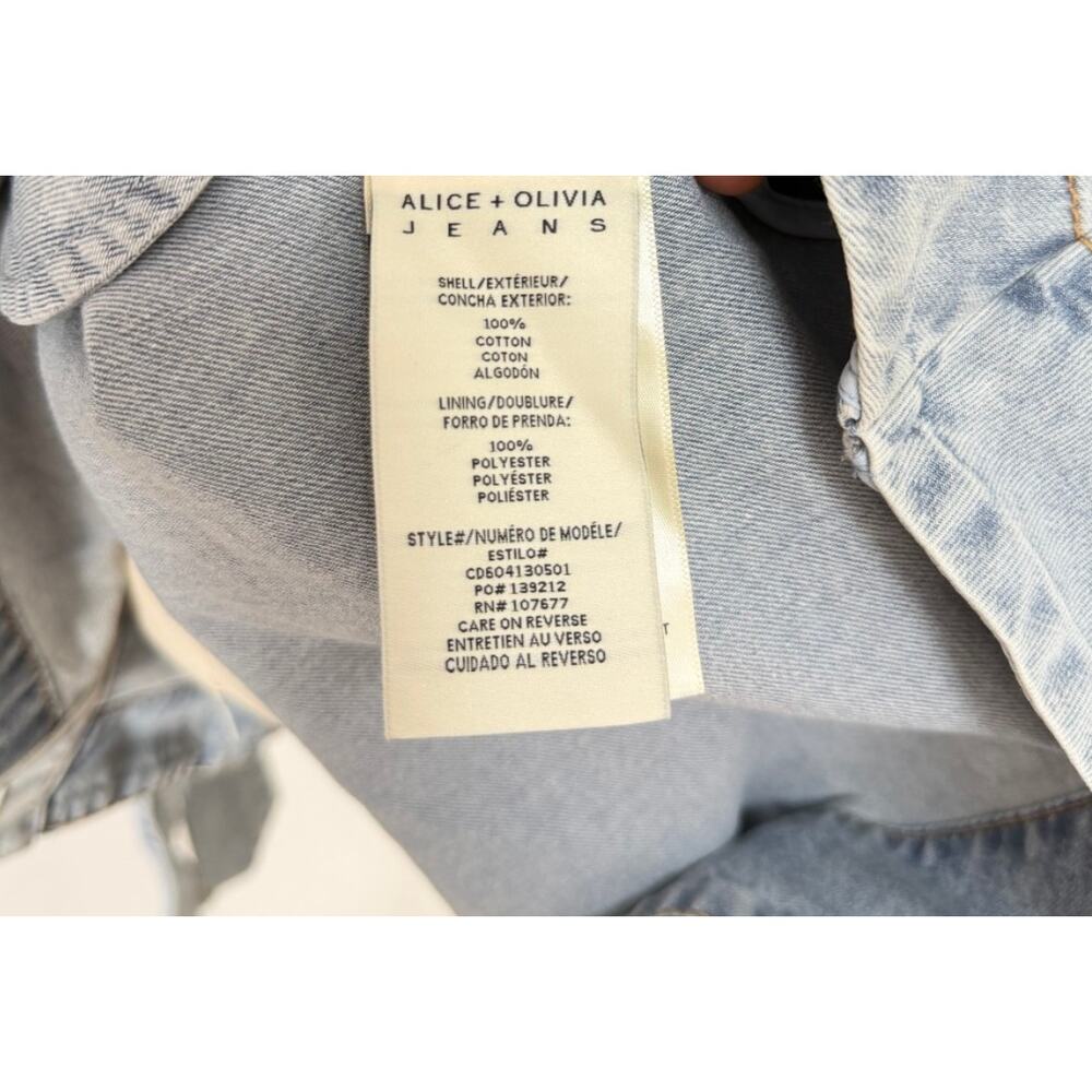 ALICE + OLIVIA Lucy Mini Denim Shirt Dress - Picture 10 of 10